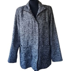 Wool Winter Outer Wear Wool Jacket Coat Chevron